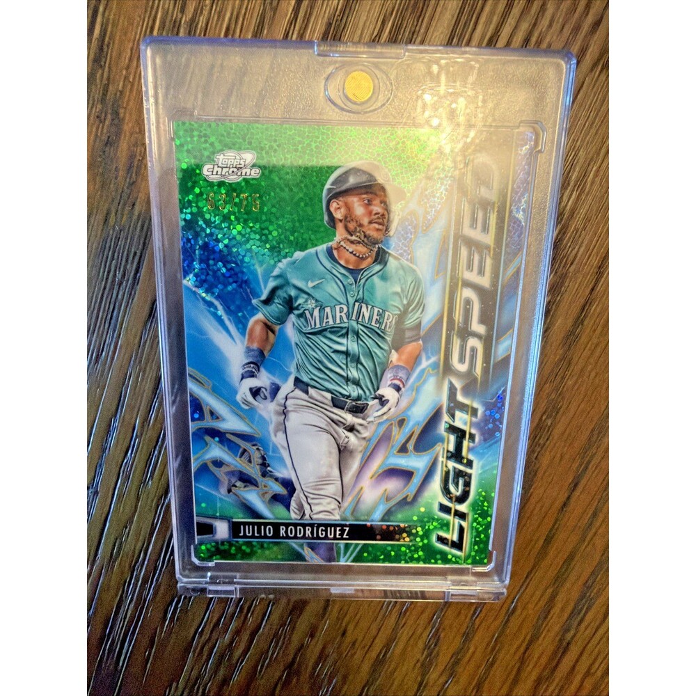 JULIO RODRIGUEZ 2025 TOPPS COSMIC CHROME LIGHT SPEED GREEN SPACE /75 #LS-9